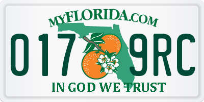 FL license plate 0179RC