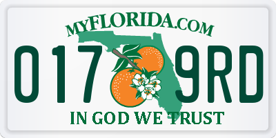 FL license plate 0179RD