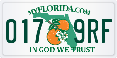 FL license plate 0179RF