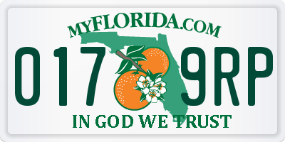 FL license plate 0179RP