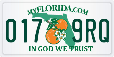 FL license plate 0179RQ
