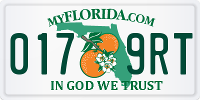 FL license plate 0179RT