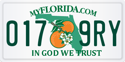 FL license plate 0179RY