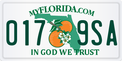 FL license plate 0179SA