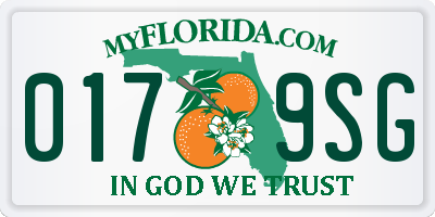 FL license plate 0179SG