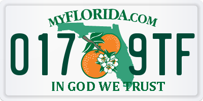 FL license plate 0179TF