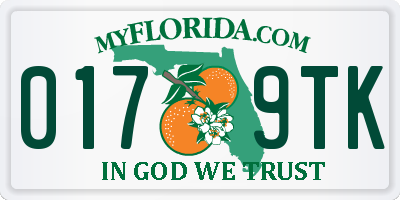 FL license plate 0179TK