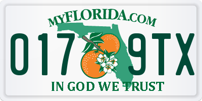 FL license plate 0179TX