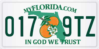 FL license plate 0179TZ