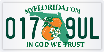 FL license plate 0179UL