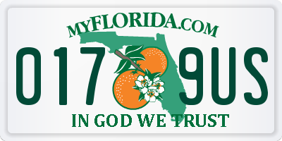 FL license plate 0179US