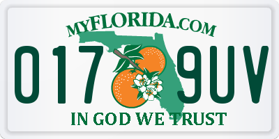 FL license plate 0179UV