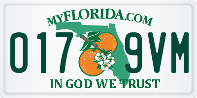 FL license plate 0179VM