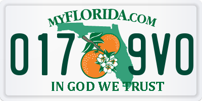FL license plate 0179VO
