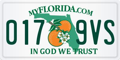 FL license plate 0179VS
