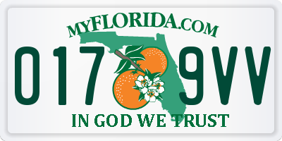 FL license plate 0179VV