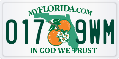 FL license plate 0179WM