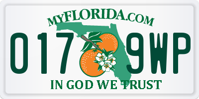 FL license plate 0179WP