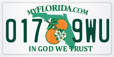 FL license plate 0179WU
