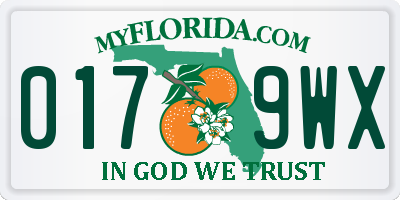 FL license plate 0179WX