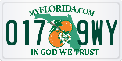 FL license plate 0179WY