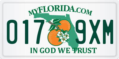 FL license plate 0179XM
