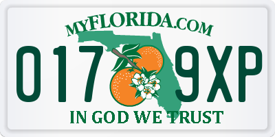 FL license plate 0179XP
