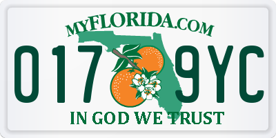 FL license plate 0179YC