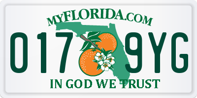 FL license plate 0179YG