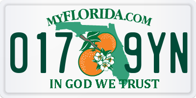 FL license plate 0179YN