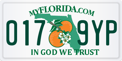 FL license plate 0179YP