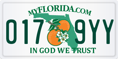 FL license plate 0179YY