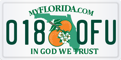 FL license plate 0180FU