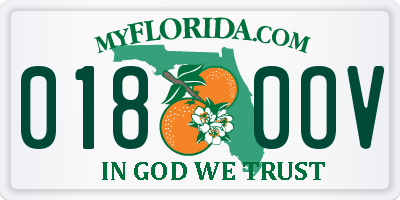 FL license plate 0180OV