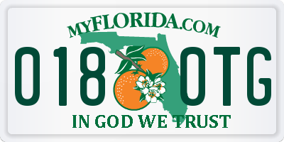 FL license plate 0180TG