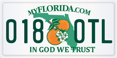 FL license plate 0180TL