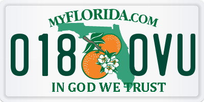 FL license plate 0180VU