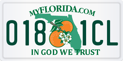 FL license plate 0181CL