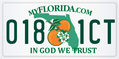 FL license plate 0181CT