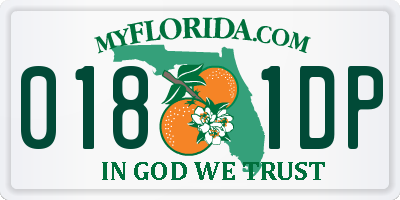 FL license plate 0181DP