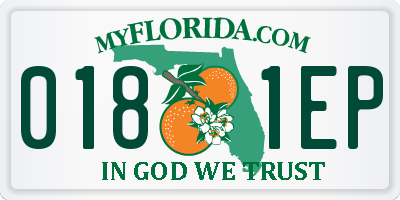 FL license plate 0181EP