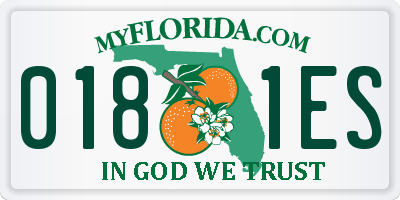 FL license plate 0181ES