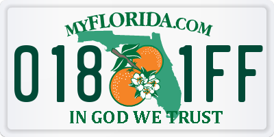 FL license plate 0181FF