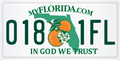 FL license plate 0181FL