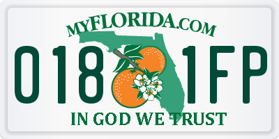 FL license plate 0181FP