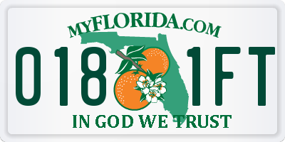 FL license plate 0181FT