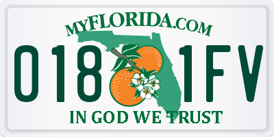 FL license plate 0181FV