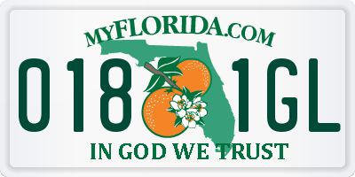 FL license plate 0181GL