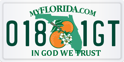 FL license plate 0181GT