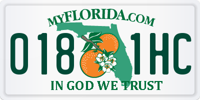 FL license plate 0181HC